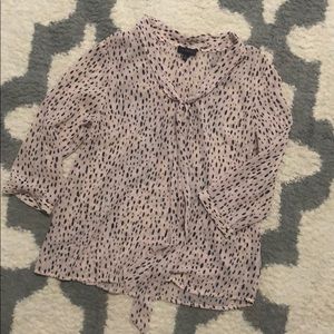 Limited sz M leopard print blouse 3/4 sleeves